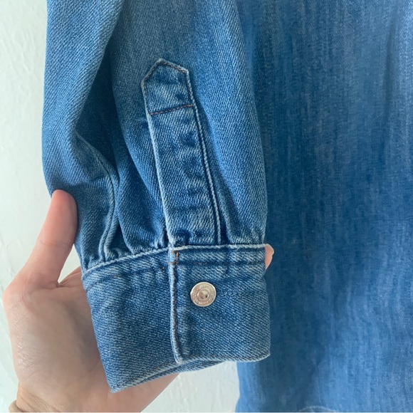 Zara Snap Button Denim Dress - Picture 7 of 12